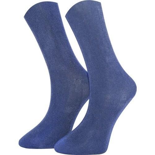 Adabella 12 Double Blue Male Bamboo Seamless Socks