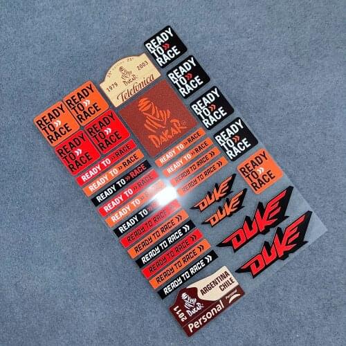 A Set Of High Quality Helmet Pedal Logo Motorcycle Reflective Stickers KTM Duke 200 250 390 690 790 890 990 1050 1090 1190 1290