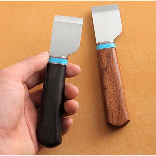 Sandalwood Leather Craft Cutting Thinning Knife DIY Cutter Sharping Skiving Tool High Speed Steel Blade
