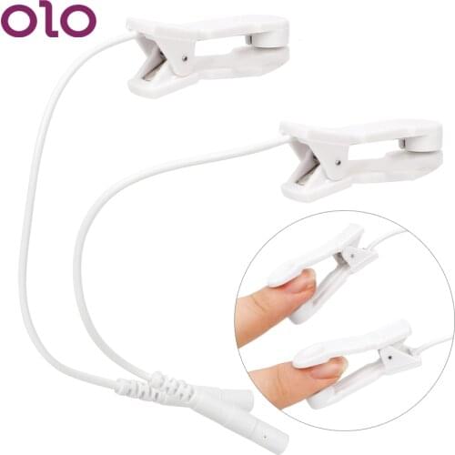 OLO Breast Massager Nipple Clip Electric Shock Attachment Clitoris Clip Stimulate Sex Toys For Women