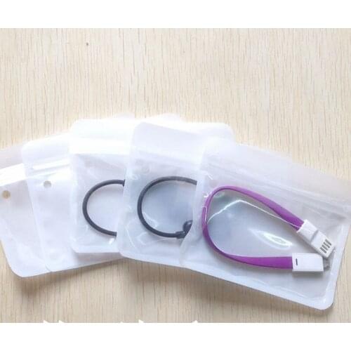 Wholesale 2000pcs/lot 9.3*11.5CM white clear Plastic zipper opp bag retail package for cable charger mobile phone accessories