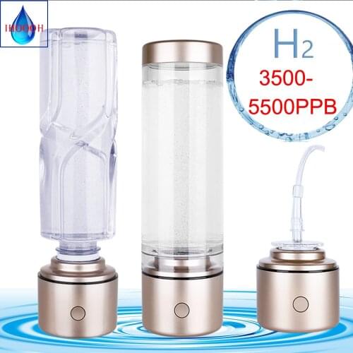 Rechargeable Quantum Nano Cup Hydrogen Generator Titanium Electrolysis Alkaline Ionizer Water Bottle Mini Pure H2 Gas Ventilator