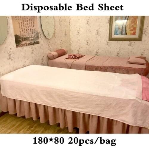 Widened Thickened Anti-static Disposable Bed Sheet Non-woven Fabric Beauty Salon Bed Sheet 180*80 20PCS/ Bag