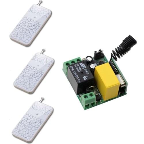 RF Wireless Remote Control Switch Remote Switch System 220v 1CH Relay Module Mini Receiver Remote Transmitter 315/433.92Mhz