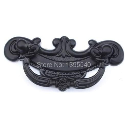 New 64mm Black Mediterranean-Style Cabinet Knobs Modern Furniture Cabinet Door Handles Drawer Cupboard Closet Bar Pulls