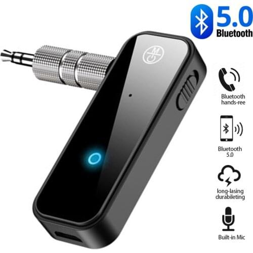 ANKNDO USB Dongle Bluetooth 5.0 Adapter Car AUX Bluetooth Receiver Music Acceptor 2 in 1 Wireless Receiver Transmitter 3.5mm