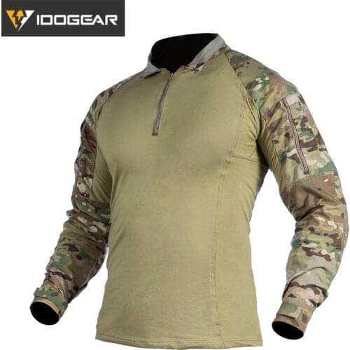 IDOGEAR G4 Military Shirt With Elbow Pads Tactical Combat Shirt Camo Multicam Airsoft Hunting Shirt