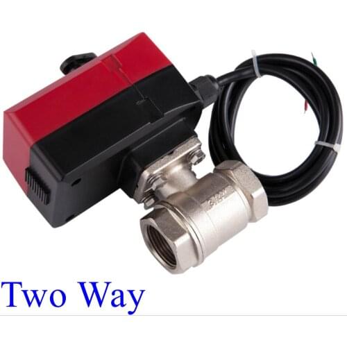 Manually&Automatically Electric Valve Brass Motorized Ball Valve L-type 2 Way AC220V/AC24V DN15 DN20 DN25 DN32
