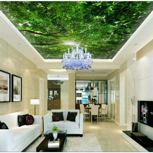 Wellyu фреска Custom Wallpaper 3d Frescoes Under the Dome of the Green Leaves Hakka Ceiling Zenith Mural Decorative 3d wallpaper