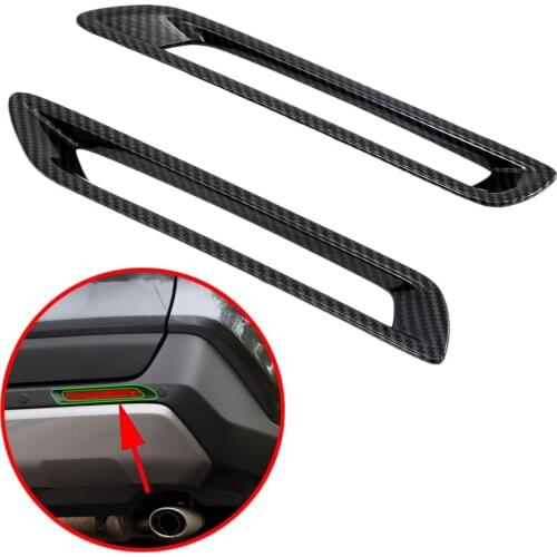 Exterior Cabon Fiber Rear Tail Reflector Fog Light Foglight Cover Trim Fit For Toyota RAV4 2019 2020 Protect Accessories