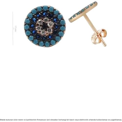 Turquoise Stone Silver Women Earrings