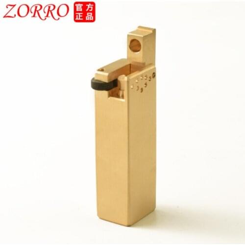 Zorro Creative Brass Kerosene Lighter Shell Clamshell Grinding Wheel Lighter Retro Collection Smoke Accessories Mens Gifts