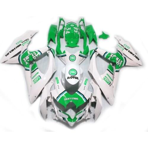 100% Fit Fairings for SUZUKI GSXR600 GSXR750 2008 2009 2010 Green White Injection Fairing kit GSXR 600 750 k8 k9 k10 PL435