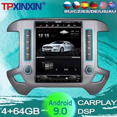 128G For GMC Sierra 2015 2016 2017 2018 Android Tesla Car Radio Tape Recorder Multimedia Player GPS Navigation HD Big Screen