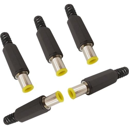 6.5 x 4.4mm DC Power Plug Connector with 1.3mm Pin 6.5 * 4.4 Male Welding with 1.3mm Tip DC Plug Jack Charger for DIY Repair