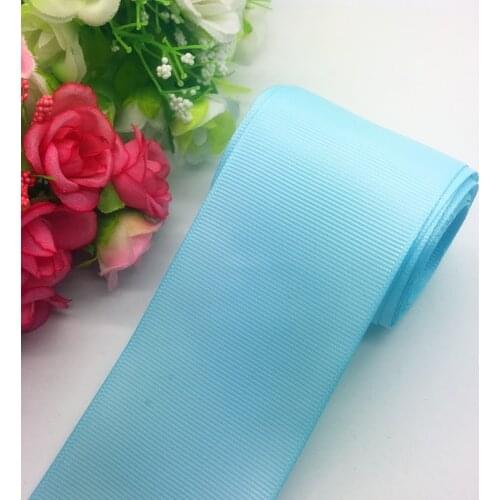3yards/lot 2Inch 50mm Wide Lake blue Grosgrain Ribbon Hair Bows Wedding DIY Crafts