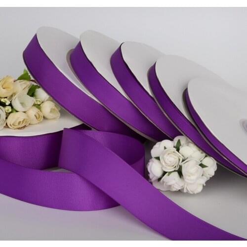 5Yard/lot 7mm 10mm 15mm 20mm 25mm 38mm Purple Color Grosgrain Ribbon Wedding Gift Wrapping Decoration Christmas Ribbon