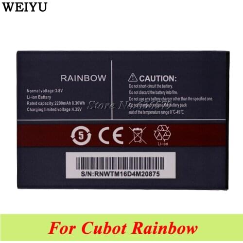 For Cubot Rainbow Battery 2200mAh Bateria Batterij Accumulator