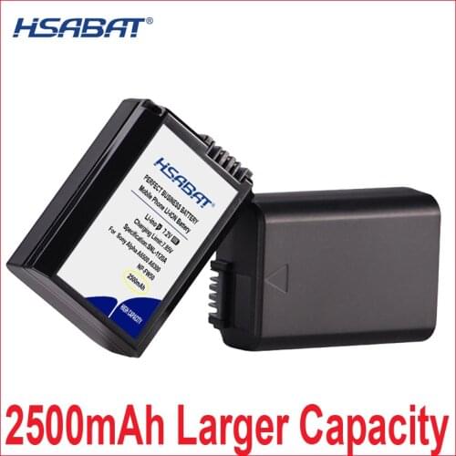HSABAT 0 Cycle 2500mAh NP-FW50 Battery for Sony Alpha a6500 a6300 a7 7R a7R a7R II a7II NEX-3 NEX-3N NEX-5 Accumulator