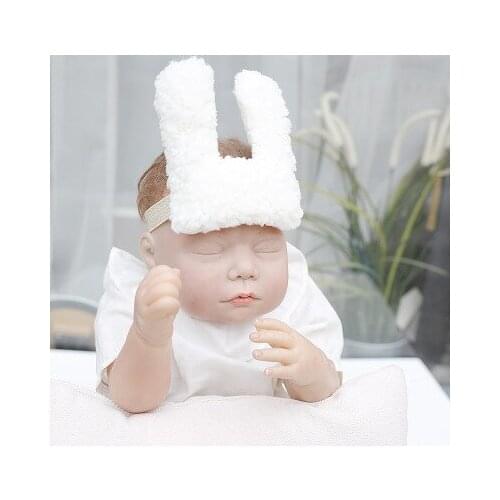 Clothes Accessories soft Coral Lovely Rabbit Headband 1PC Girls White Rabbit Head Holiday Kids Hairband Hair Accessories