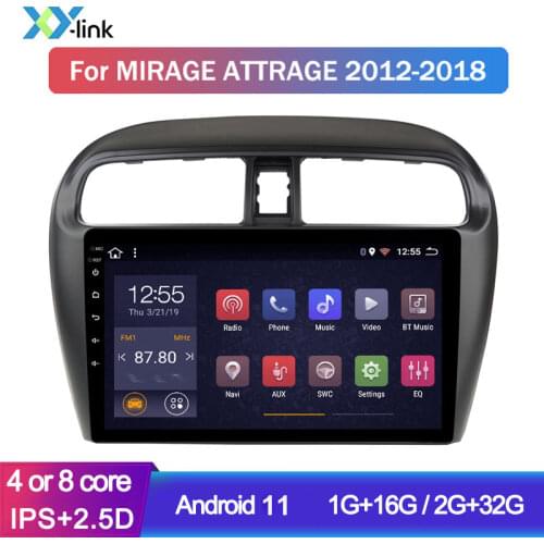 Car Multimedia player 9 Inch Android Radio For Mitsubishi Mirage Attrage GT G4 2012-2018 GPS Navigation system Stereo no 2 din