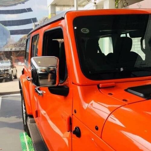 Car styling for Jeep Wrangler 2018 2019 ABS plastic Chrome Rearview Mirrors Cover Side Door Rearview Trim accessories