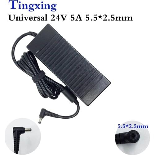 24V 5A 5.5*2.5mm 120W Laptop AC Power Supply Adapter for LED Strip Security Camera TV Sound Box LED Strip Charger