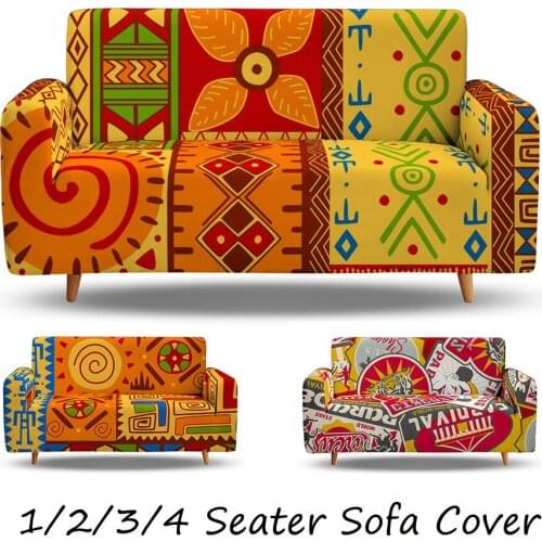 Bohemia Style Slipcover Spandex Elastic Printed All-inclusive Chair Couch Cover for Living Room 1/2/3/4 Seaters Sofa Towel