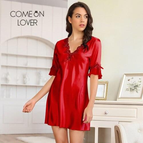 Женские ночные сорочки с рукавами Comeonlover China At AliExpress