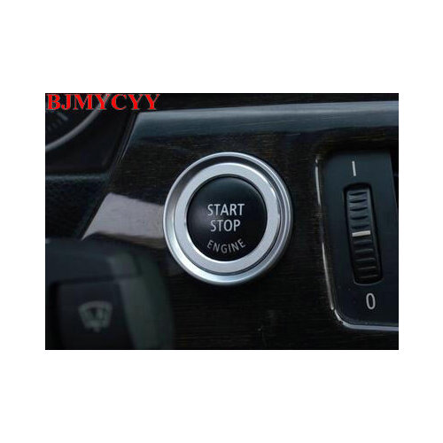 BJMYCYY Start Stop Decorative Circle Sequin For BMW 3 series E90 Z4 Aluminum Car Keyhole Cover Trim Strip Motor Accessories