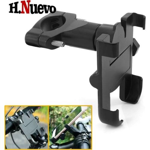 Motorcycle Phone Holder Bicycle Universal Mobile Phone Bracket GPS Handlebar Support Navigation Mount Aluminum 360 Rotation