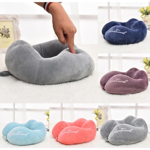 Hot Sale U Shaped Memory Foam Neck Pillow Travel Neck Support Head Rest Car Solid Cushion Pillow Healthcare Bedding Home Textile