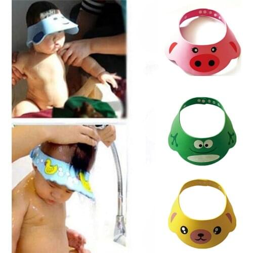 Kids Bath Visor Hat Adjustable Baby Shower Cap Protect Shampoo Baby Care Toddler Hair Wash Shield Children Infant Waterproof Cap