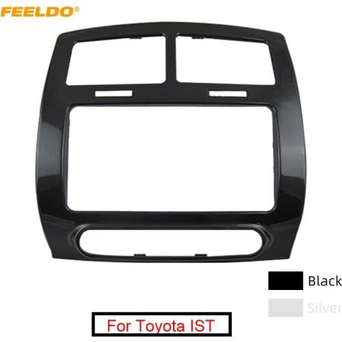 FEELDO Car 2DIN CD/DVD Audio Stereo Fascia Frame Plate For Toyota IST 2007-2016 Radio Dash Panel Frame Trim Kit #MX4910