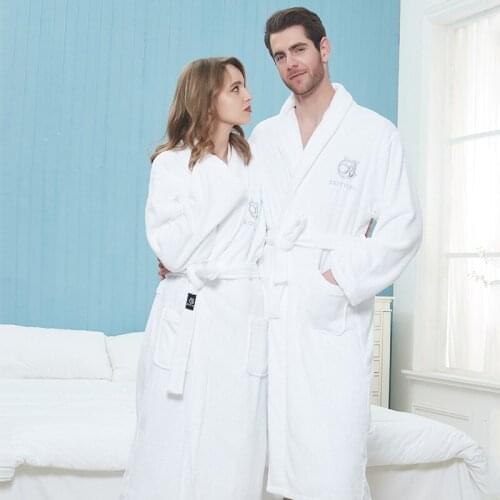 Winter Warm Cotton Bathrobe Women Thick Long Bath Robe Soft Cute Pink Bridesmaid Robes Female Dressing Gown Sleepwear Pink White