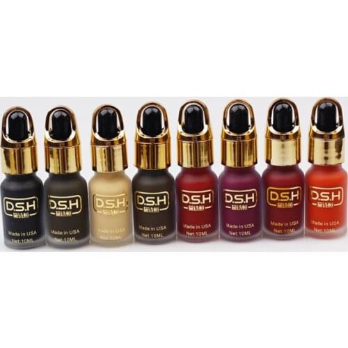 DSH import tattoo ink permanent makeup microblading pigment paint for 3d eyebrow eyeliner lips 10ml/bottle