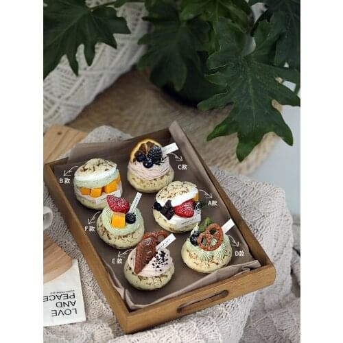 SWEETGO Artificial Puff Muffin Dessert 7cm Simulation Cream fruit Model Home decoration Photography Props showcase supplier