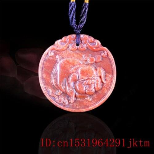 Chinese Fashion Gifts Green Charm Jadeite Natural Amulet Jewelry Jade Pig Pendant Necklace
