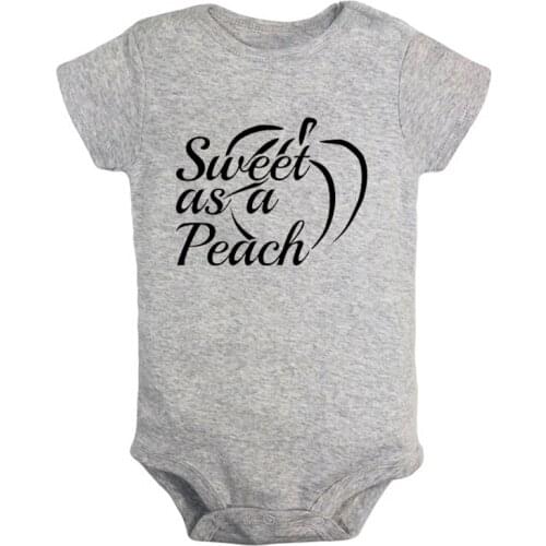 Sweet as a Peach Stop Bullying Stand Up Speak Out Printed Newborn Baby Girl Boys Clothes Short Sleeve Romper Outfits 100% Cotton
