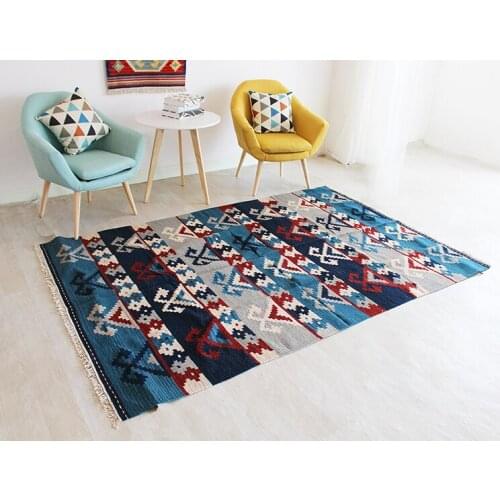 Kilim carpet wool Hand Knotted Carpet New Listing Vintage Modernism geometric Wool Rug Carpet