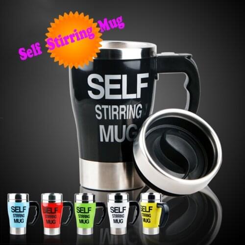 350ml Coffee Self Stirring Cup Automatic Mixing Mug With Lid For Milk Water Stainless Steel Thermal Electric Lazy Smart Double