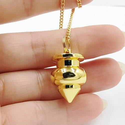 Pendule pendulum pendant men Dowsing Healing Pyramid spiritual Reiki pendulums for dowsing Copper meatl Charms Chakra Amulet 1X