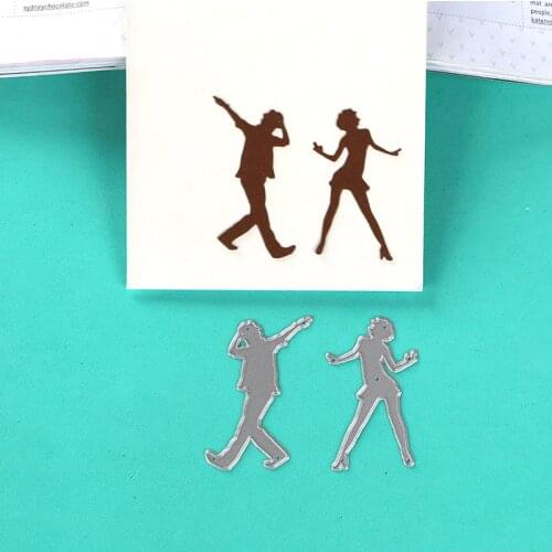DUOFEN METAL CUTTING DIES dancing lovers for DIY papercraft projects Scrapbook Paper Album