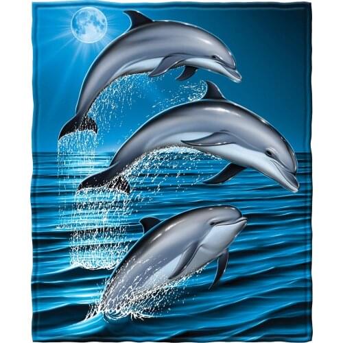 Fashion Dolphins Direct Super Soft Queen Size Plush Fleece Blanket Coral Fleece Blanket For Bedroom Nap Blanket Super Soft Cozy