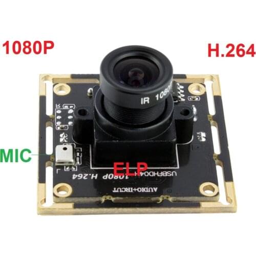 1/3" CMOS AR0330 H.264 camera module 12mm lens 2megapixel full hd mini video conference usb camera board with microphone