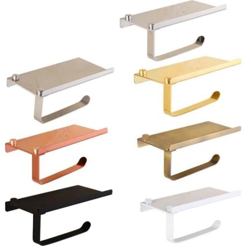 Wall Mounted Stainless Steel Material 7 Colors of Toilet Paper Holder
