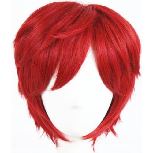 Re:Life in a Different World from Zero Reinhard van Astrea Cosplay Wigs 30cm Red Synthetic Hair Perucas Cosplay Wig+Wig Cap