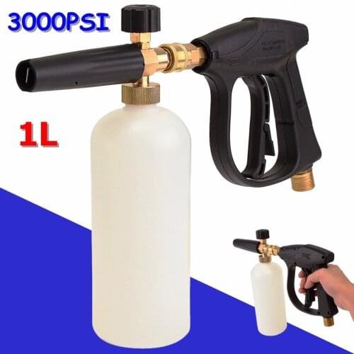 1L 3000PSI High Pressure Washer Lance Sewer Brush Fittings Clean Gun Car Washer Water Gun Auto Cleaning Foam Bottle Nozzle Set