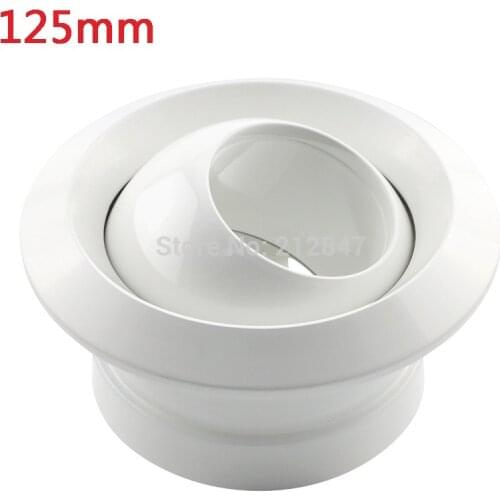 Aluminum alloy 125mm spherical nozzle central Ventilation adjustable remote jet fresh air system outlet valve