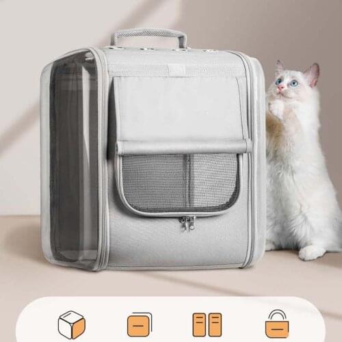 Pet Cat Carrier Backpack Breathable Outdoor Shoulder Bag Mesh Fashion Portable Carrier Bags Comfort Carrier